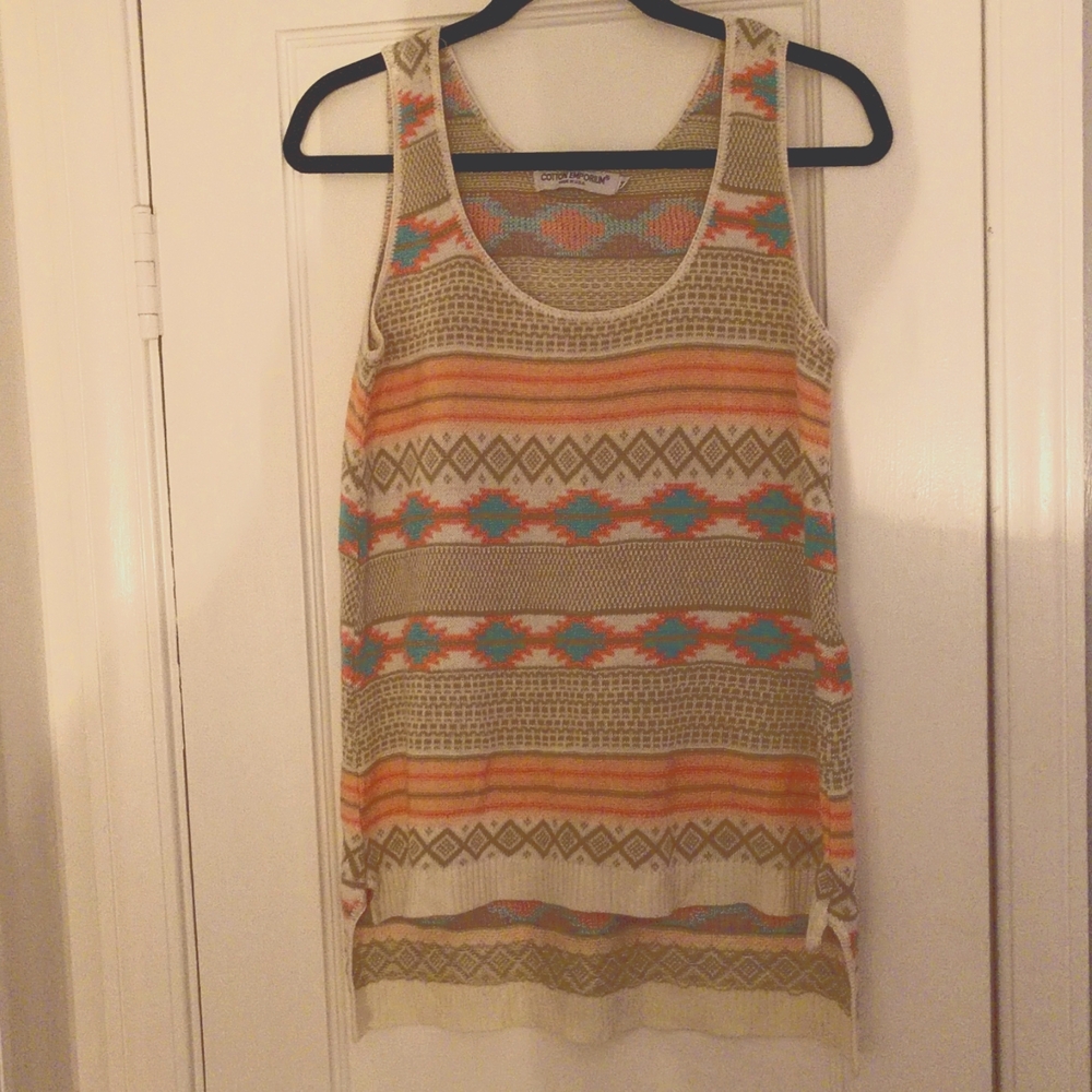 Cotton emporium sleeveless sweater top